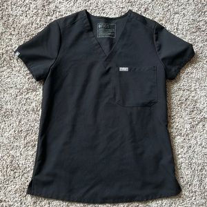 Figs black Catarina scrub top XS